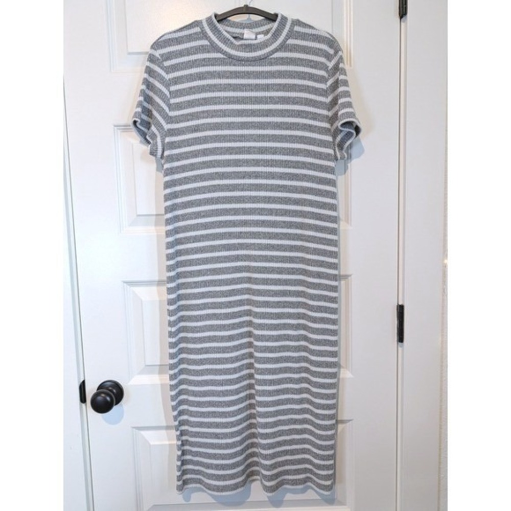 GAP Gray Striped Knit‎ Maternity Dress